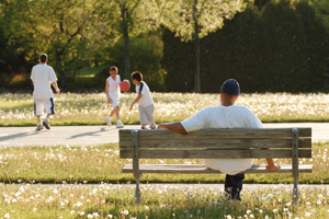 Children playing at the park